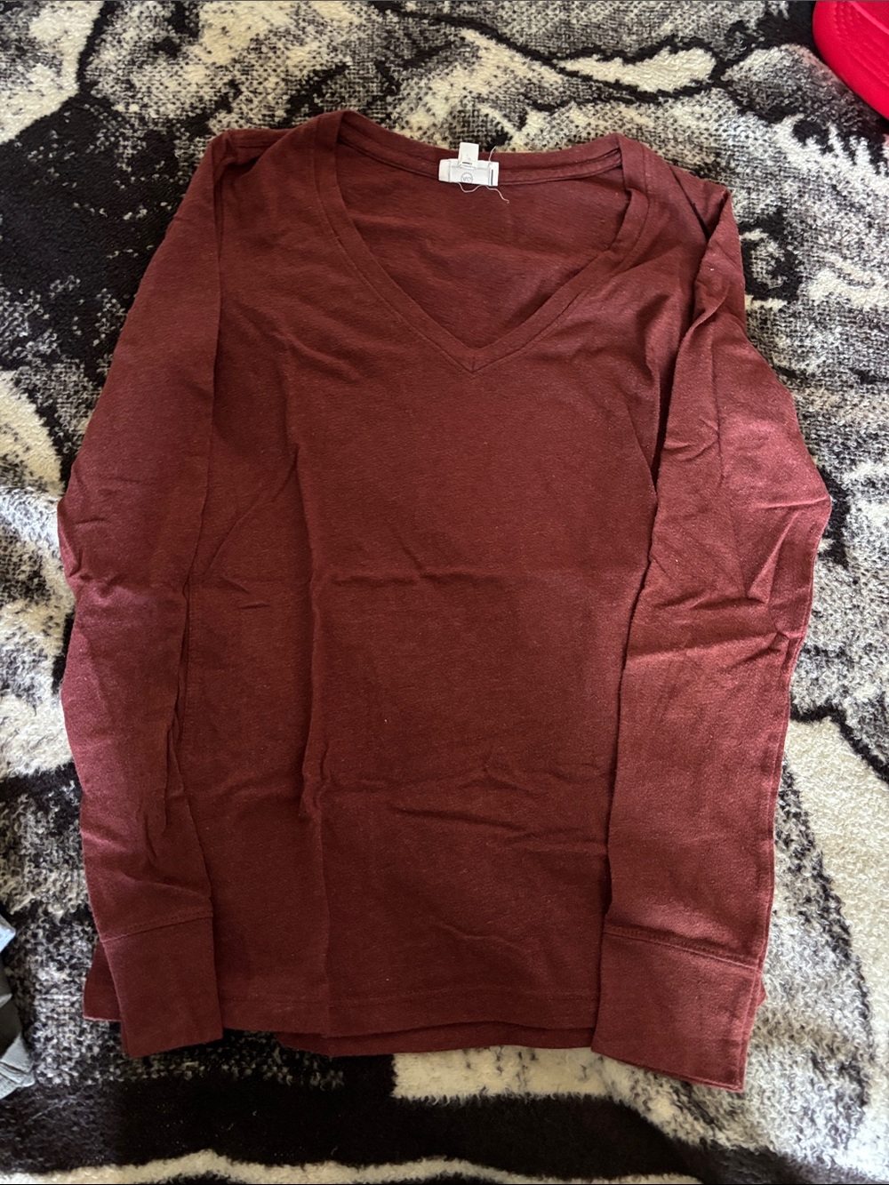 Ag Adriano Goldschmied Rust Red Crewneck Top